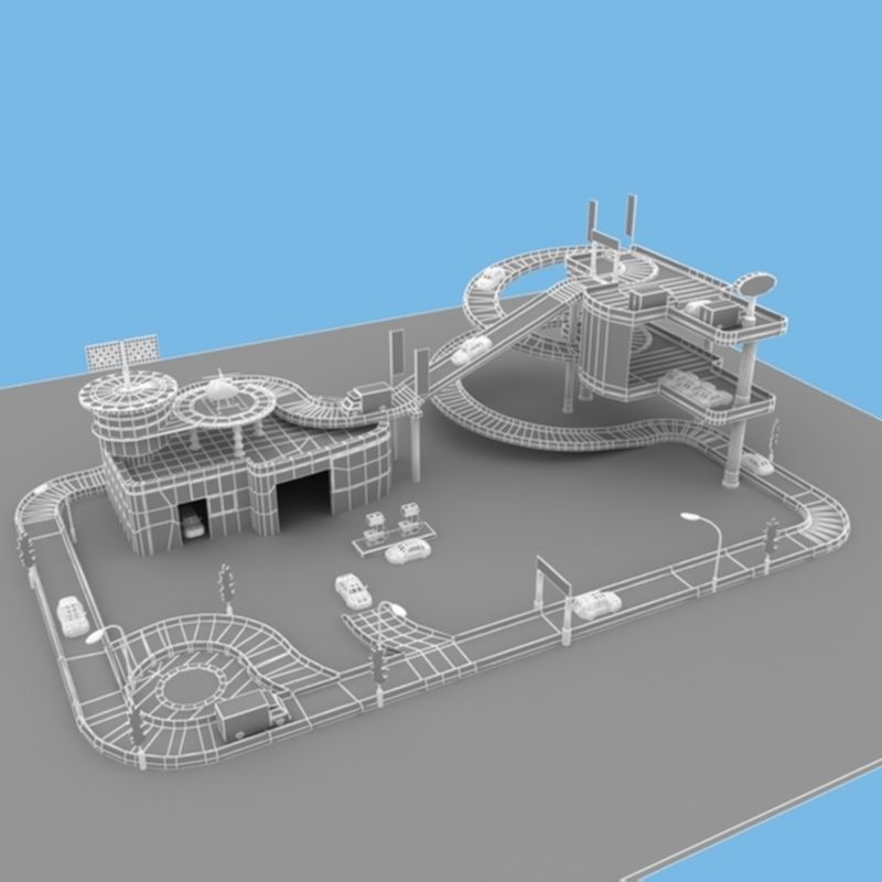 Toy Car Garage 3D model_31