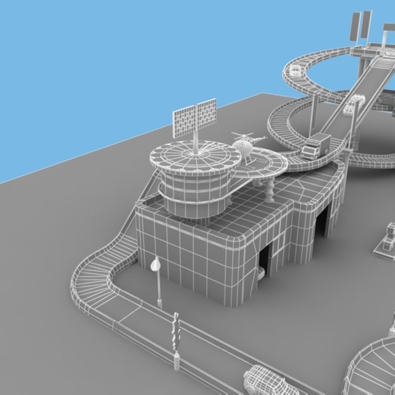 Toy Car Garage 3D model_26