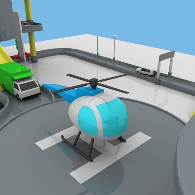 Toy Car Garage 3D model_21