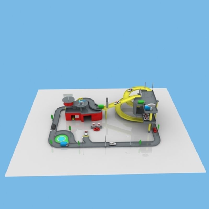 Toy Car Garage 3D model_11