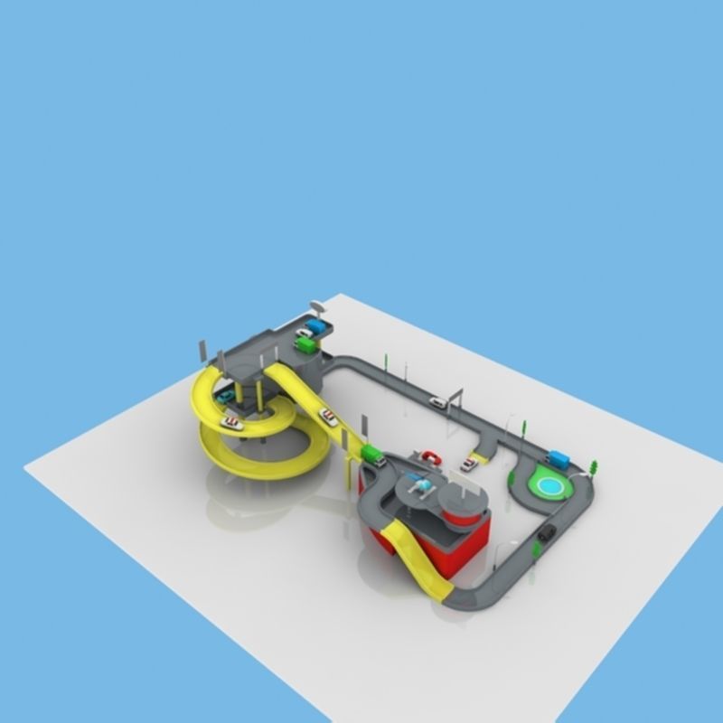 Toy Car Garage 3D model_16