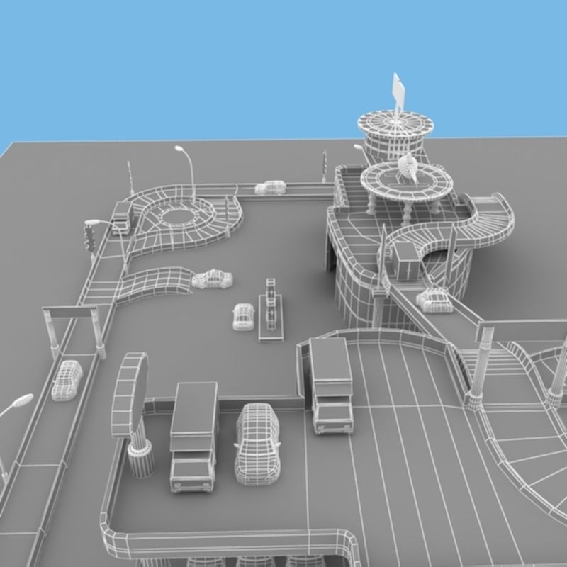 Toy Car Garage 3D model_36