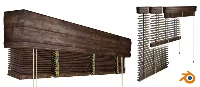 Dark Wood Venetian Blind