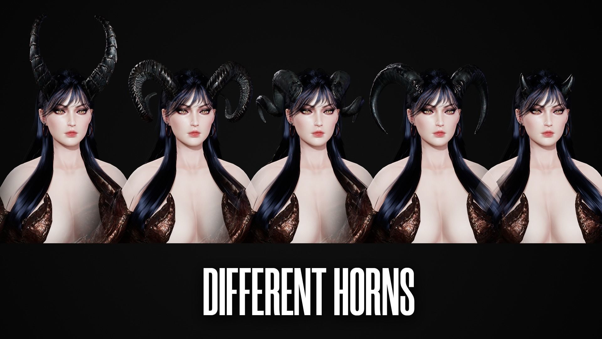 Dragon Girl - Game Ready Low-poly 3D model_9