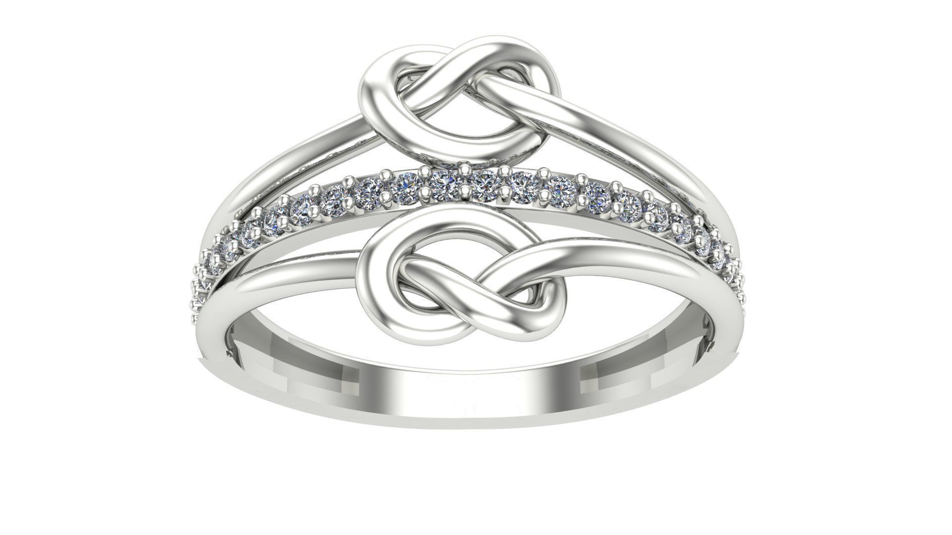 Heart Knot Ring 3D print model_1