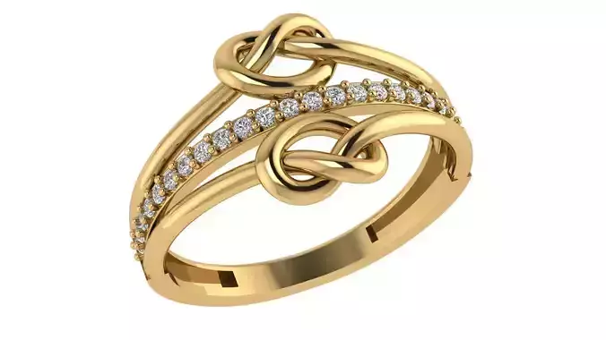 Heart Knot Ring 3D print model