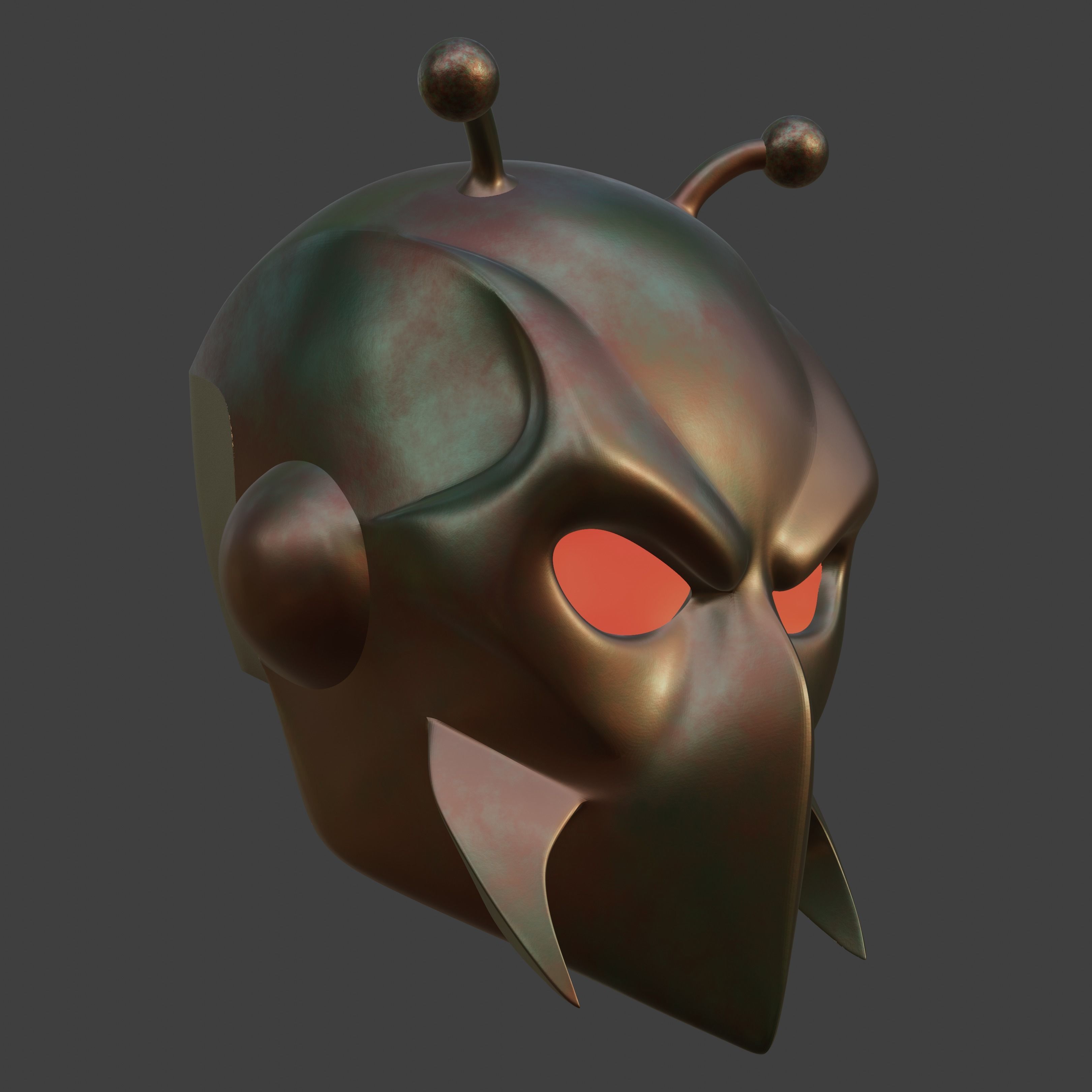 Killer Moth inspired Helmet V2 3D model 3D printable CGTrader