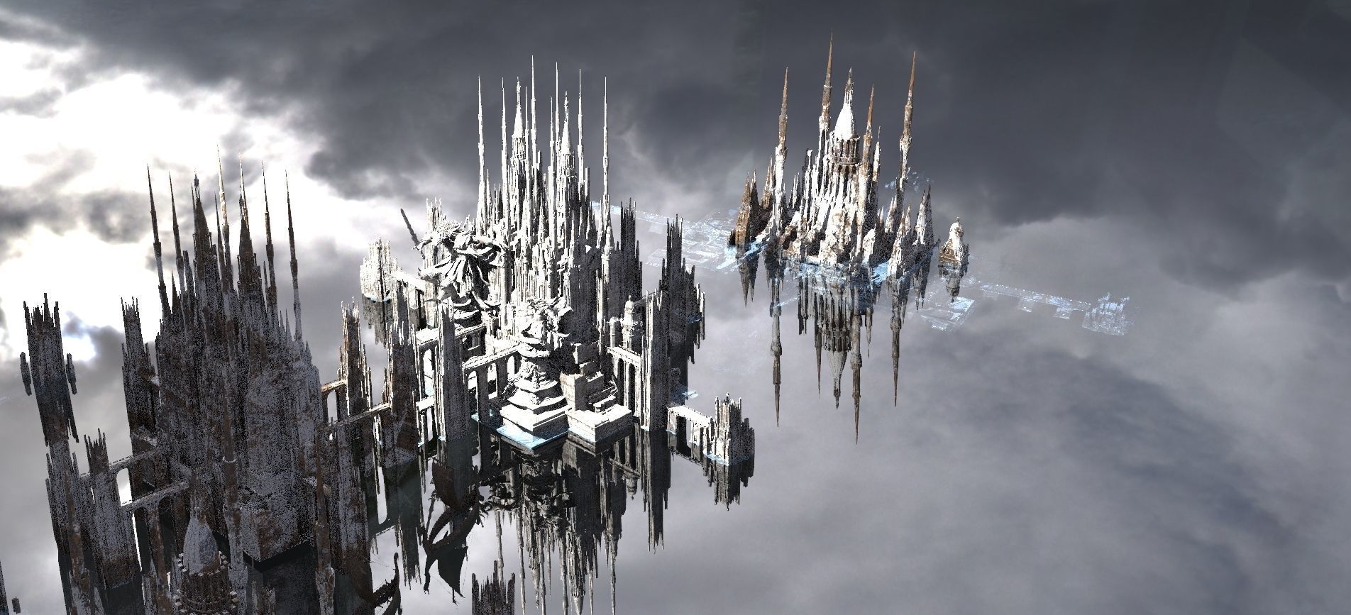 Frozen Ice palace 1 kit bash 3D model_1