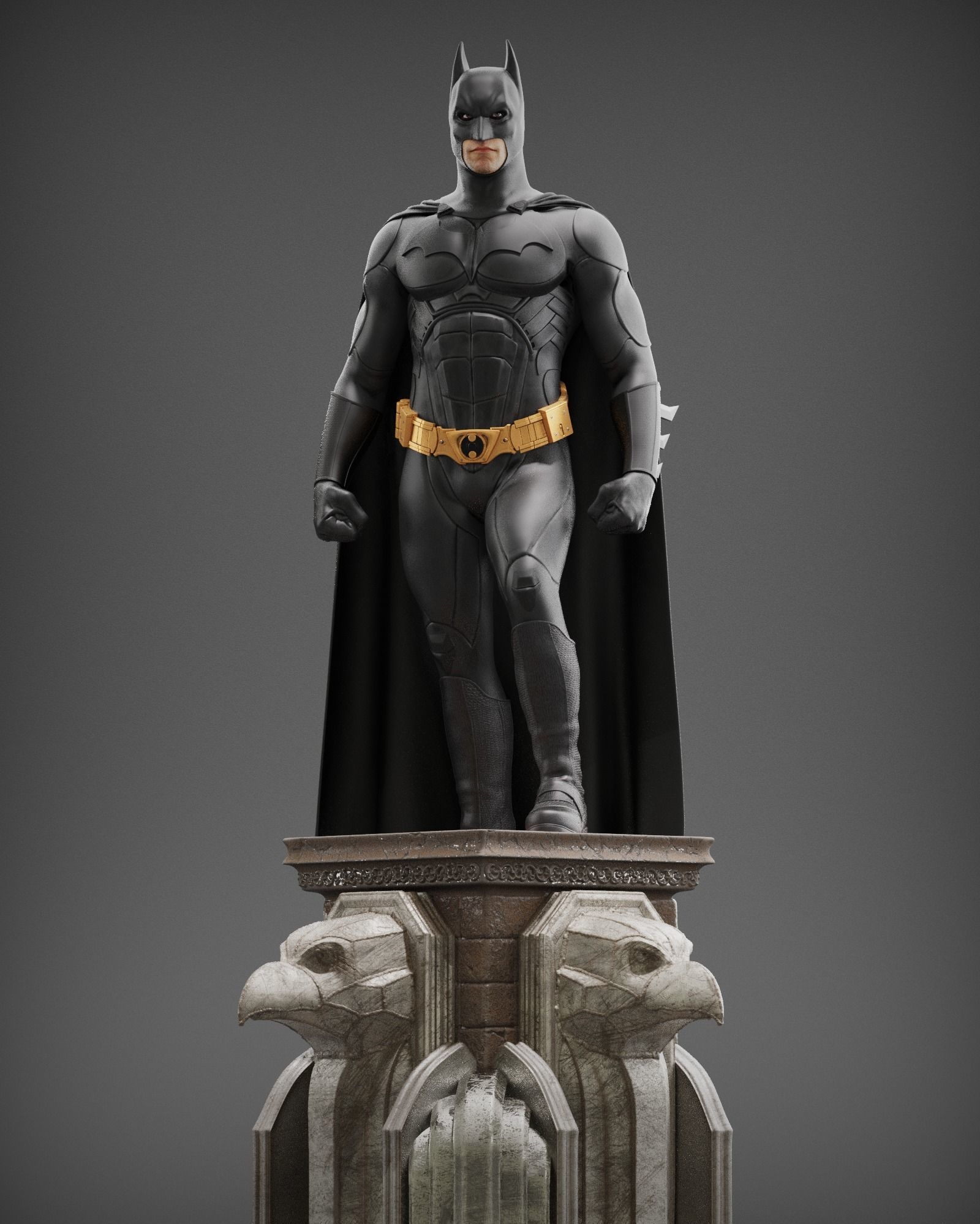 Batman Begins Statue 3D print model_3
