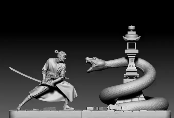Samurai for 3d Print 3D print model