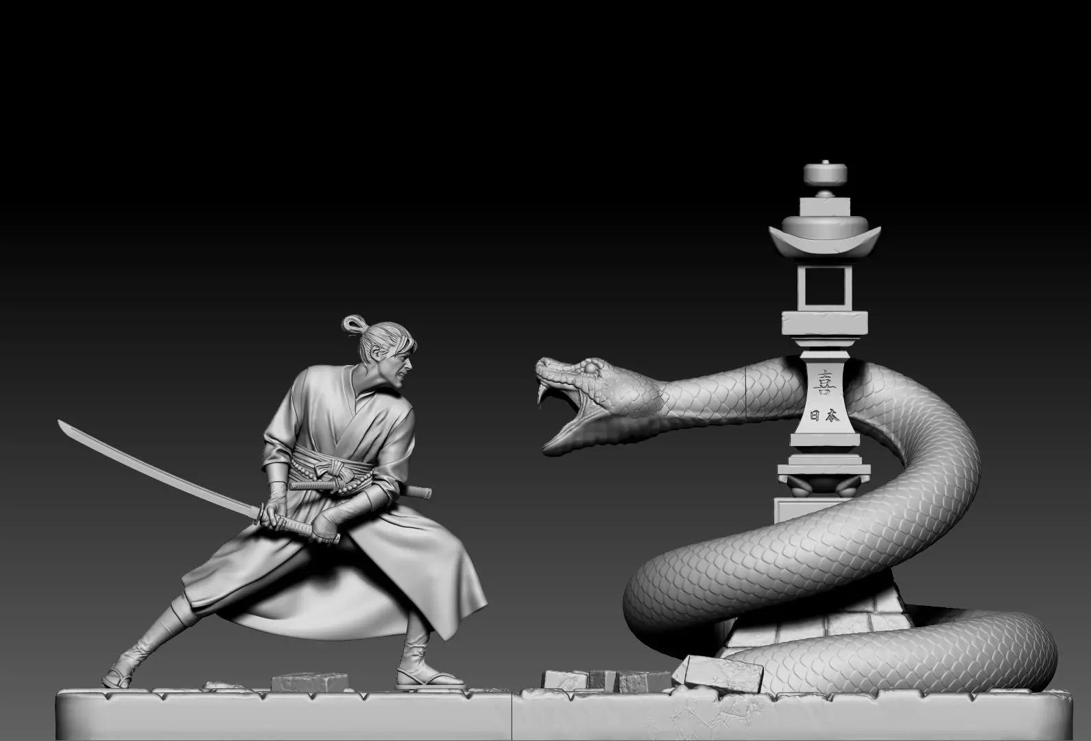 Samurai for 3d Print 3D print model_0