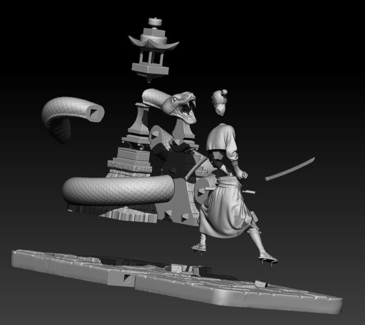 Samurai for 3d Print 3D print model_9