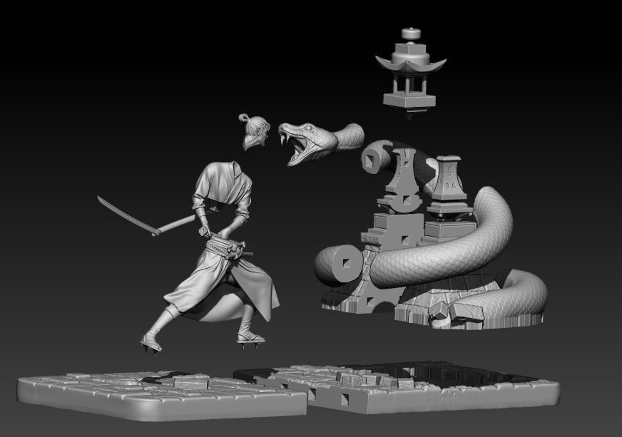 Samurai for 3d Print 3D print model_8