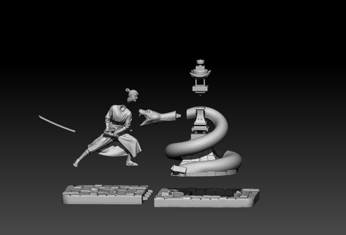 Samurai for 3d Print 3D print model_2
