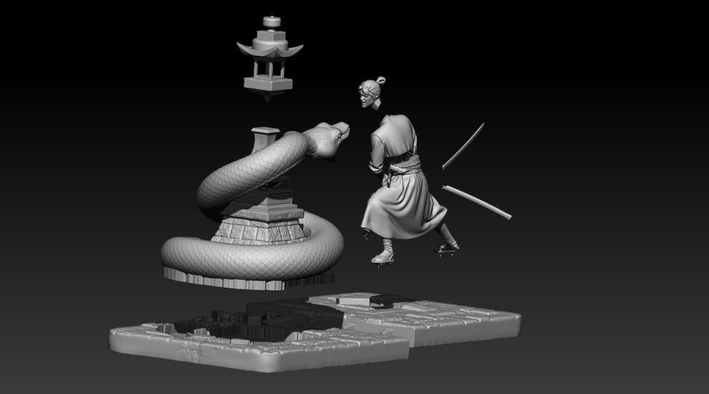 Samurai for 3d Print 3D print model_3