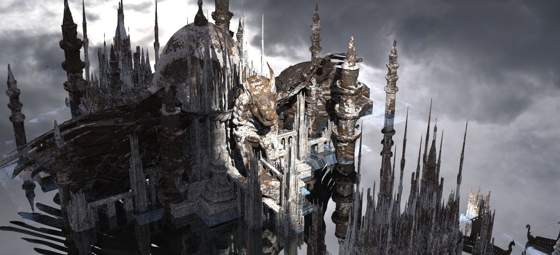 Holy Forbidden City Snow Kit bash 3D model_5