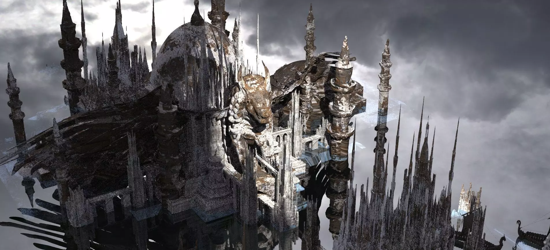 Holy Forbidden City Snow Kit bash 3D model_0