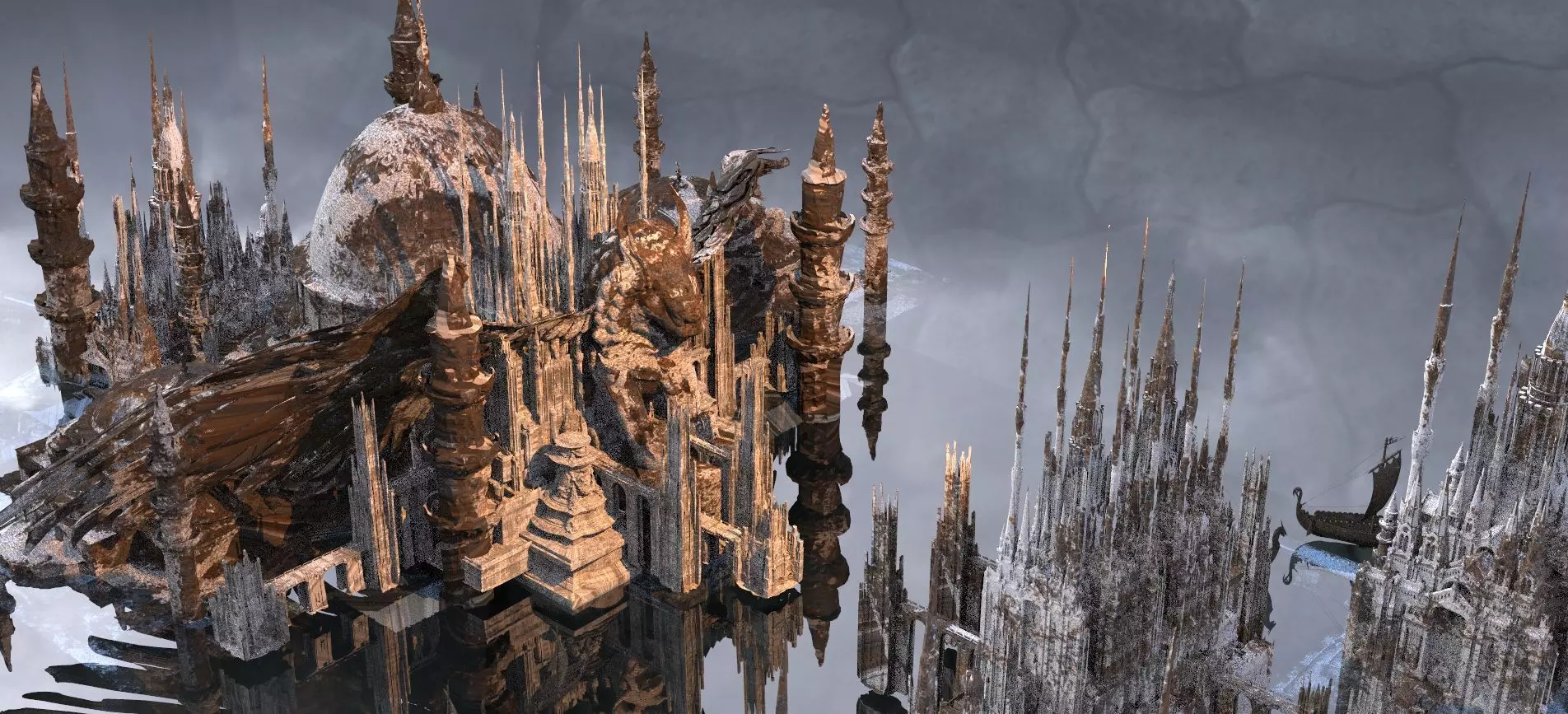 Holy Forbidden City Snow Kit bash extended 3D model