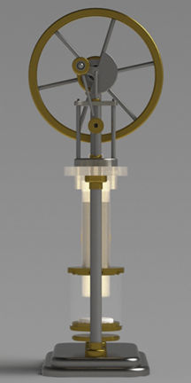 Stirling Hot Air Engine 3D model_3