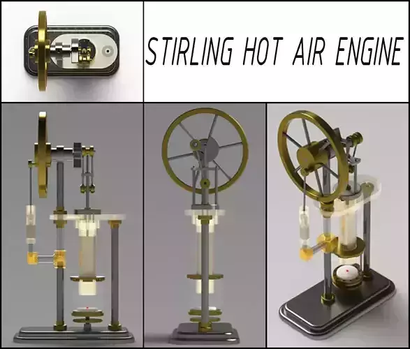 Stirling Hot Air Engine