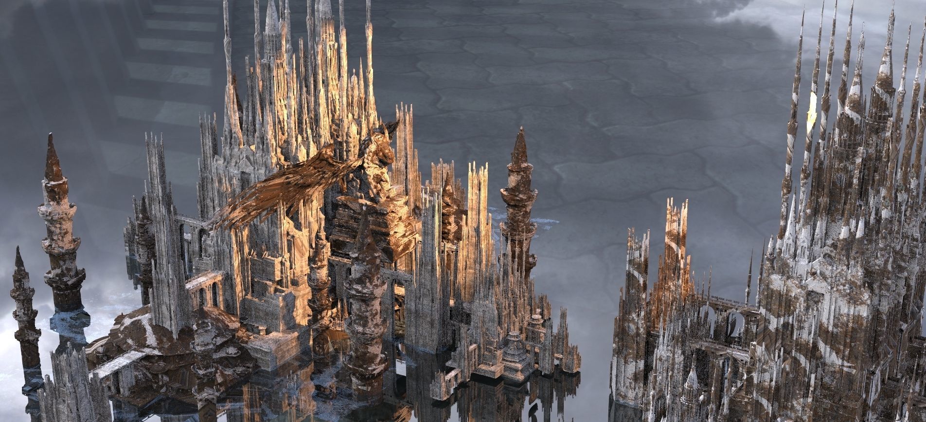High royalty Palace of New Dawn Kit bash 3D model_4