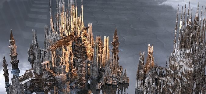 High royalty Palace of New Dawn Kit bash 3D model