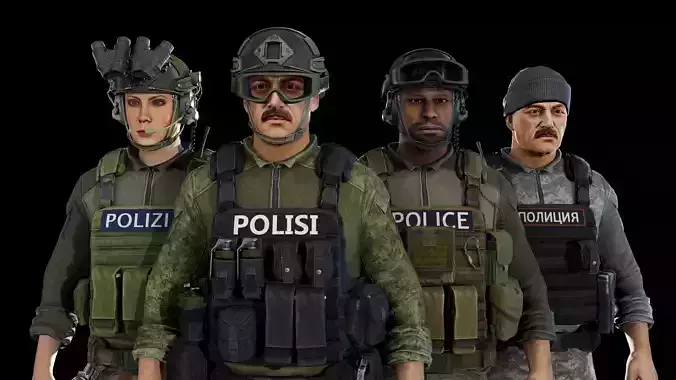 Law Enforcement Low-poly 3D model