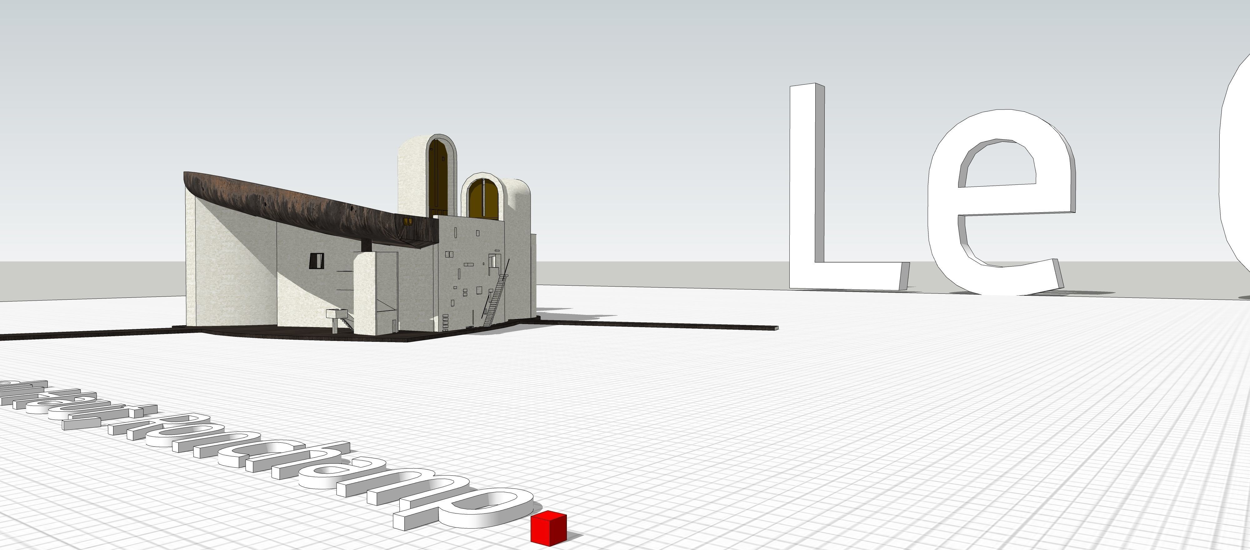Le Corbusier Free low-poly 3D model_11
