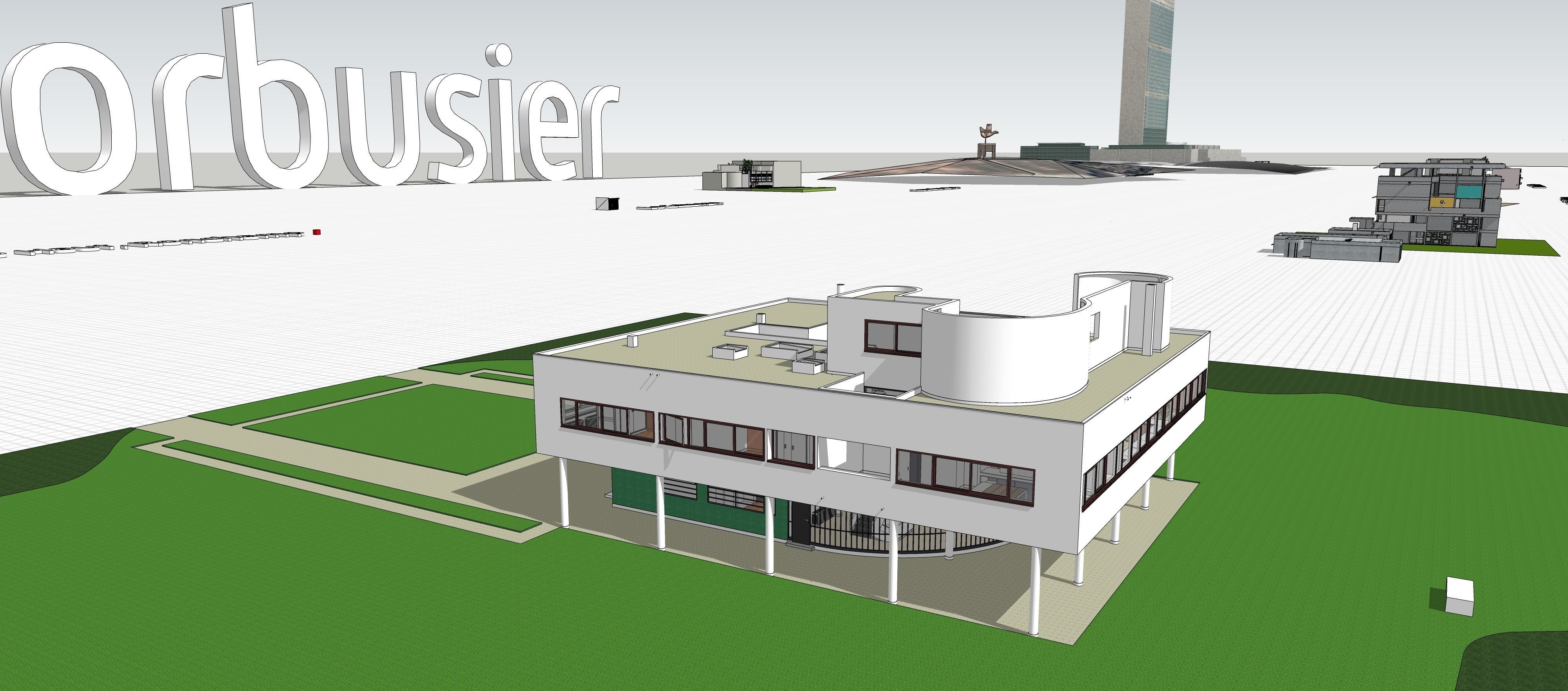 Le Corbusier Free low-poly 3D model_0