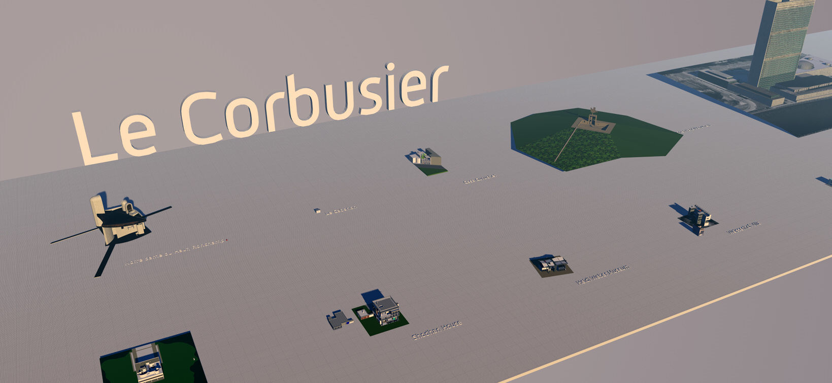 Le Corbusier Free low-poly 3D model_13