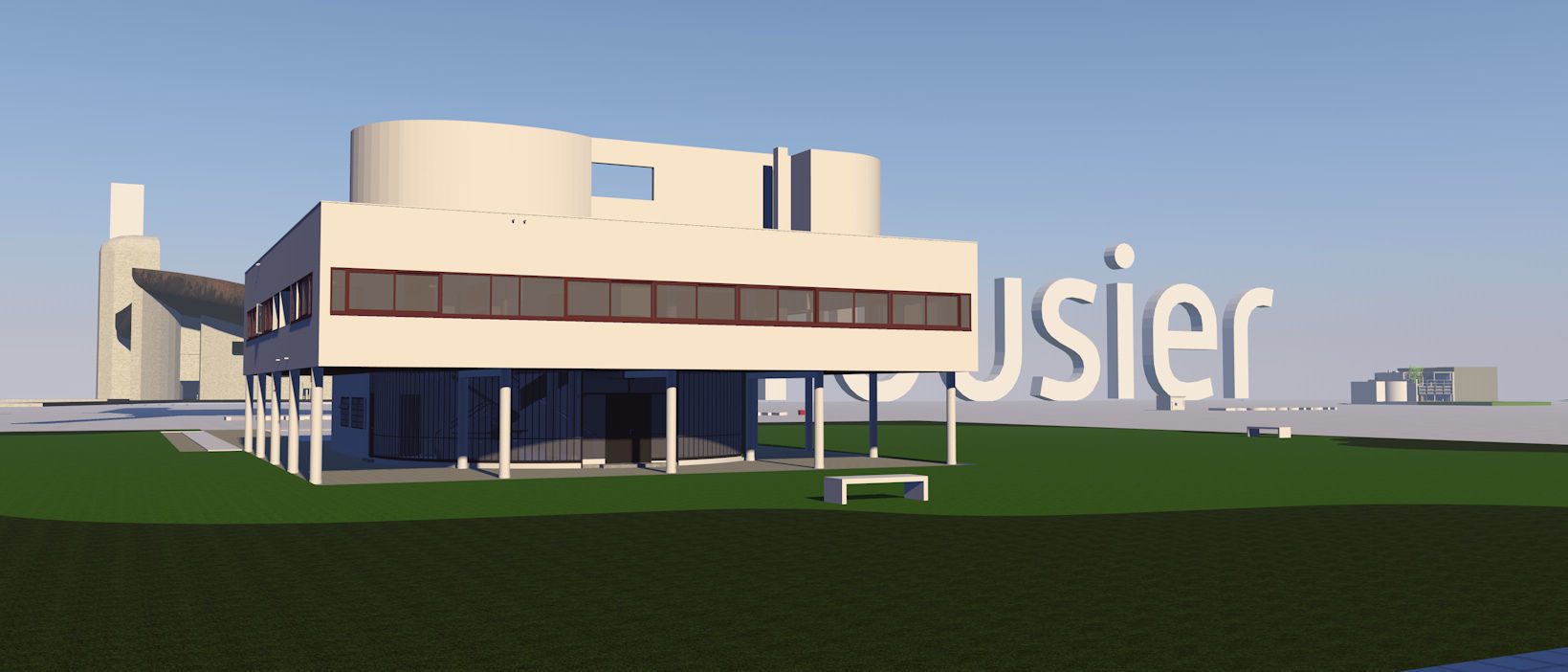 Le Corbusier Free low-poly 3D model_5