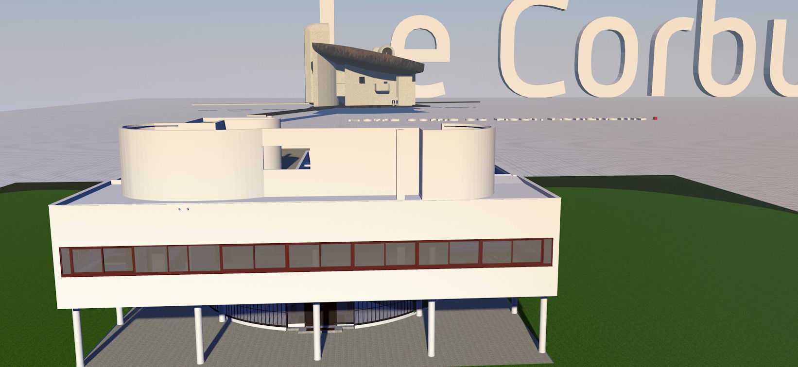 Le Corbusier Free low-poly 3D model_2