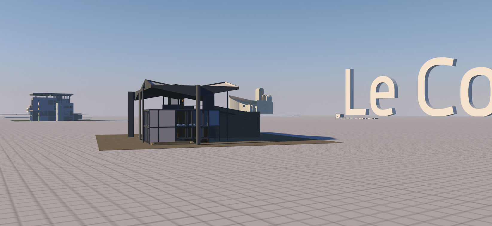 Le Corbusier Free low-poly 3D model_7