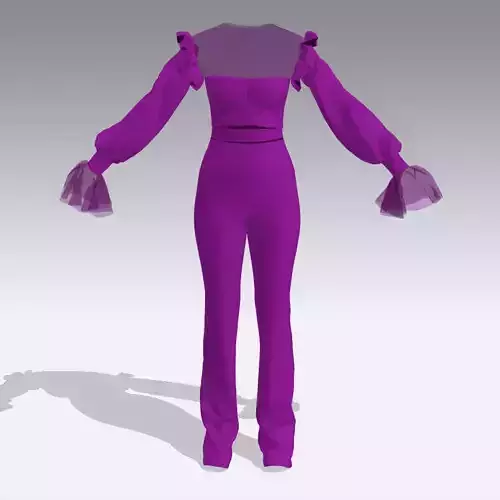 SUIT BLOUSE PANT PURPLE