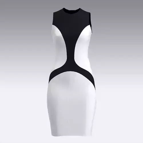 SMALL DRESS BLACK AND WHITE