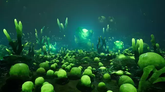 Alien Biomass Virus Infection Planet UE4 Low-poly 3D model
