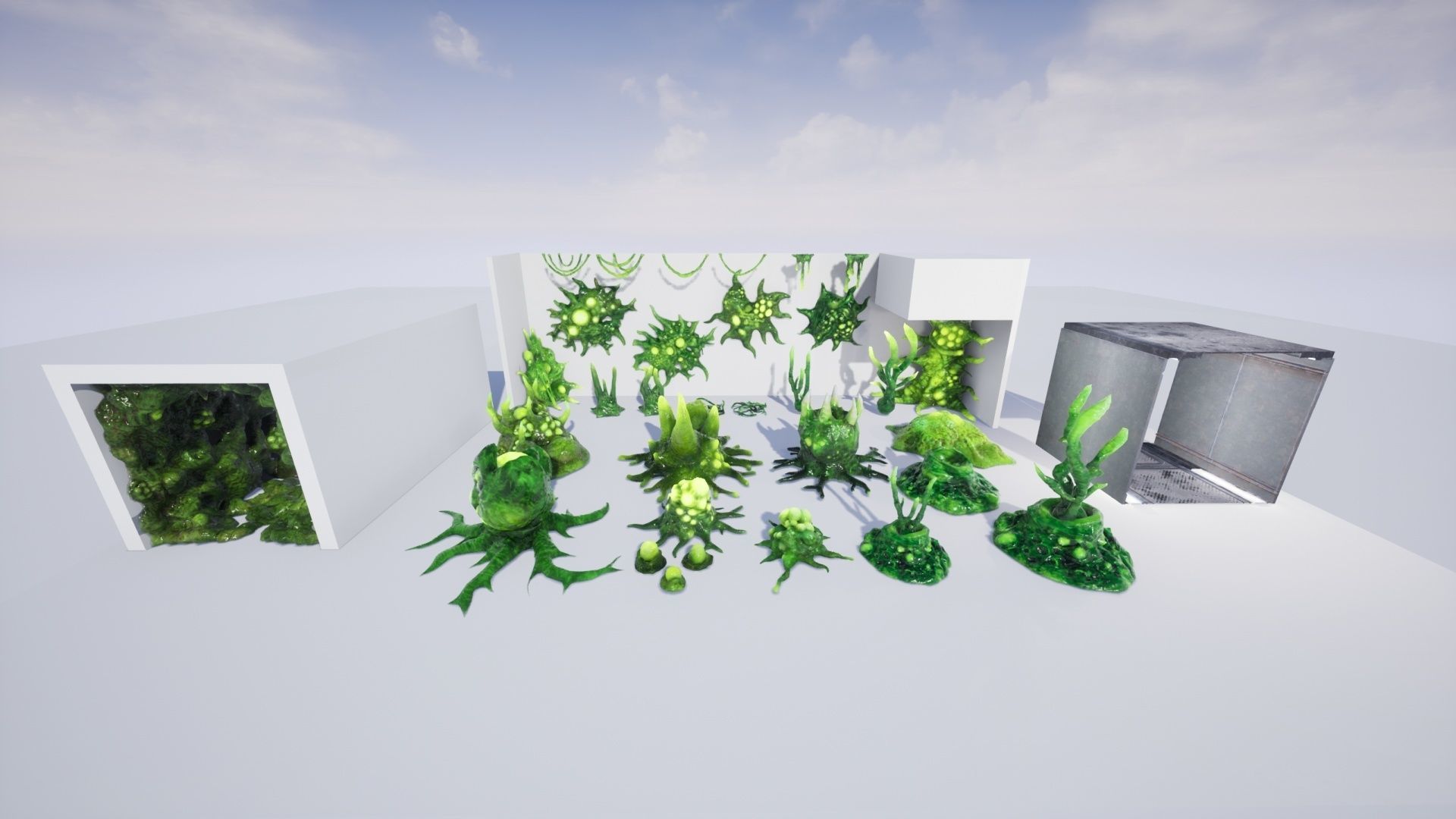 Alien Biomass Virus Infection Planet UE4 Low-poly 3D model_8