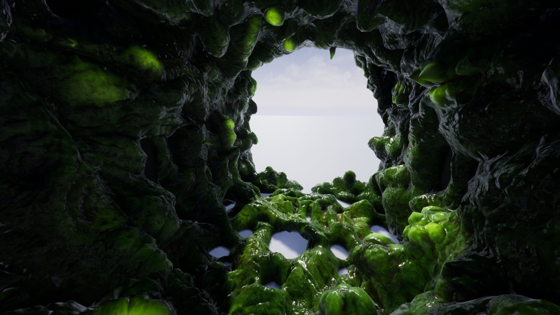 Alien Biomass Virus Infection Planet UE4 Low-poly 3D model_25