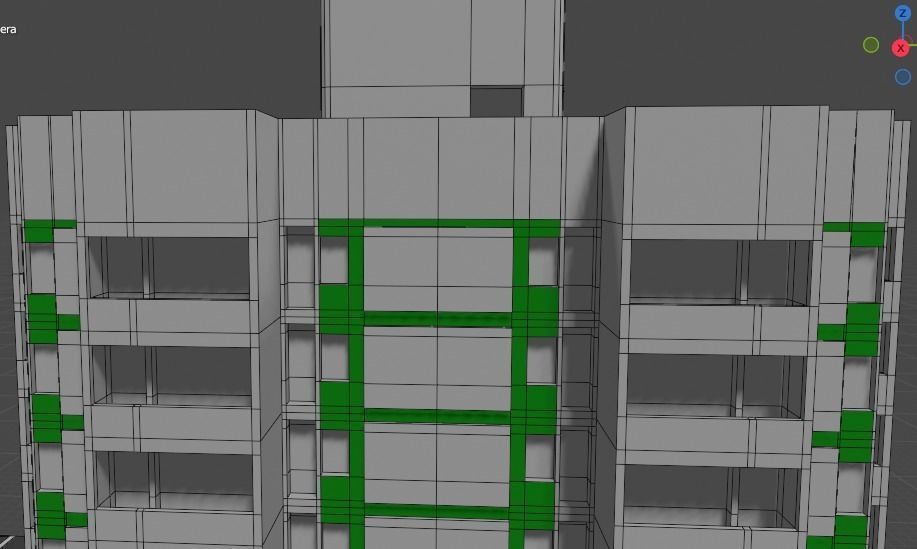 apartment building  Low-poly 3D model_19