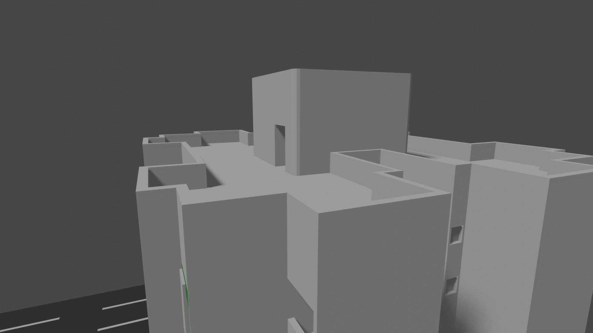 apartment building  Low-poly 3D model_10