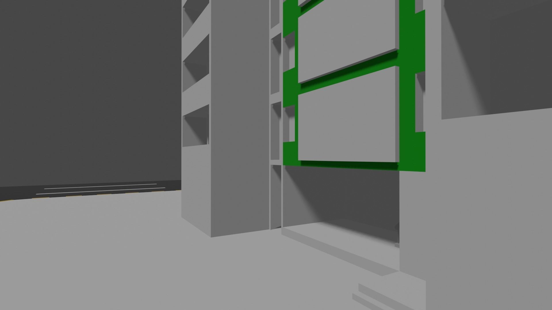 apartment building  Low-poly 3D model_8