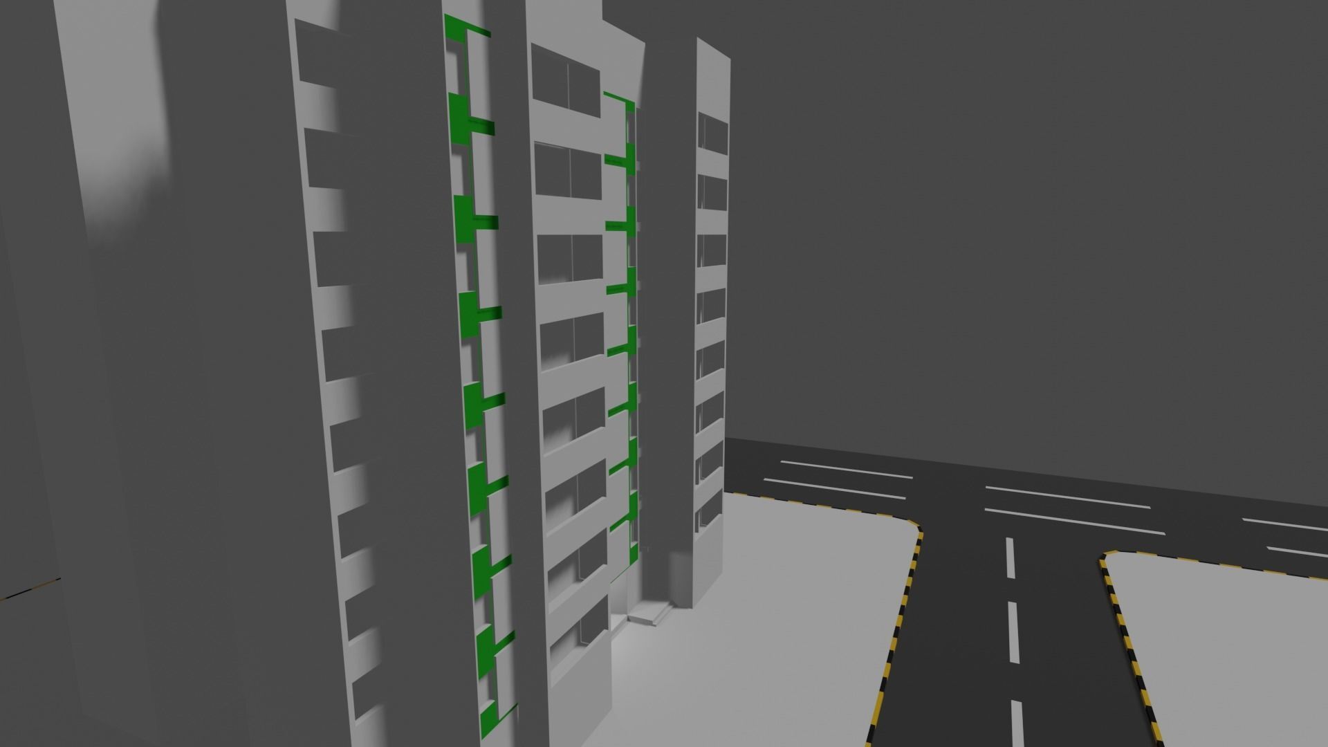 apartment building  Low-poly 3D model_12