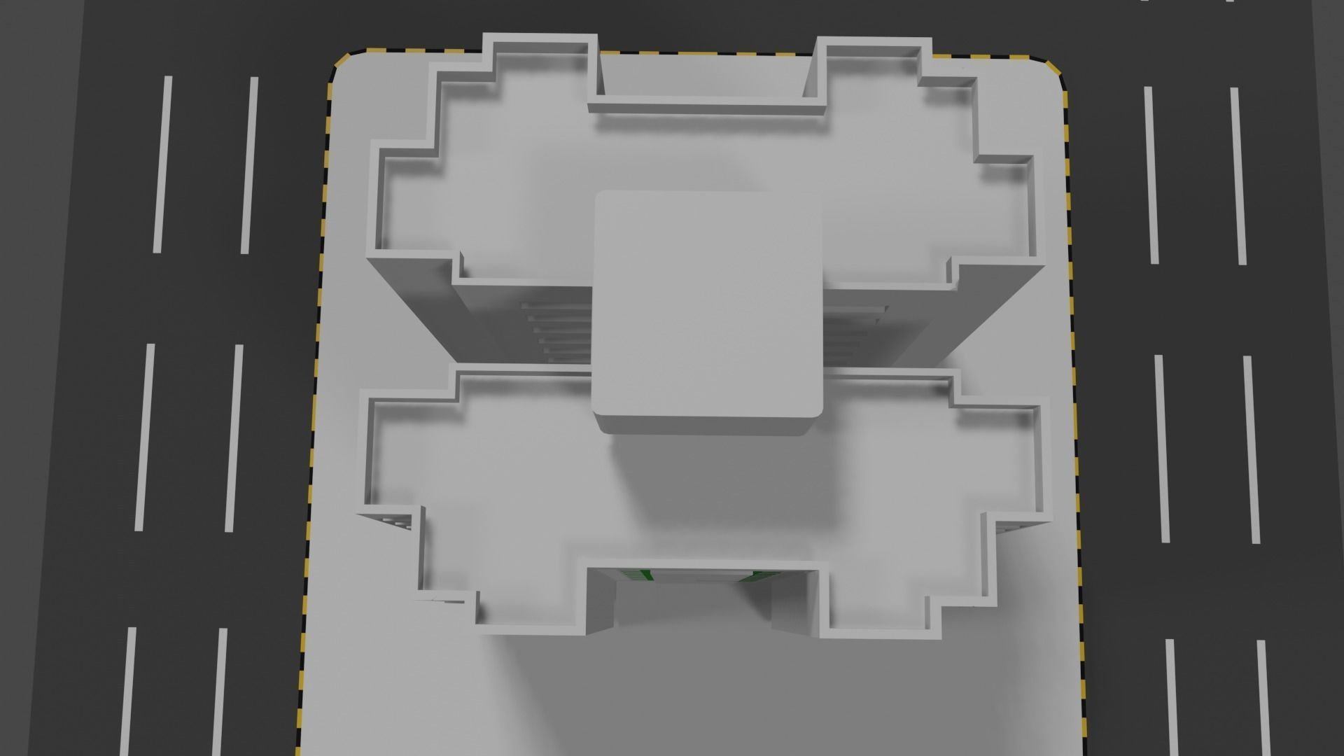 apartment building  Low-poly 3D model_6