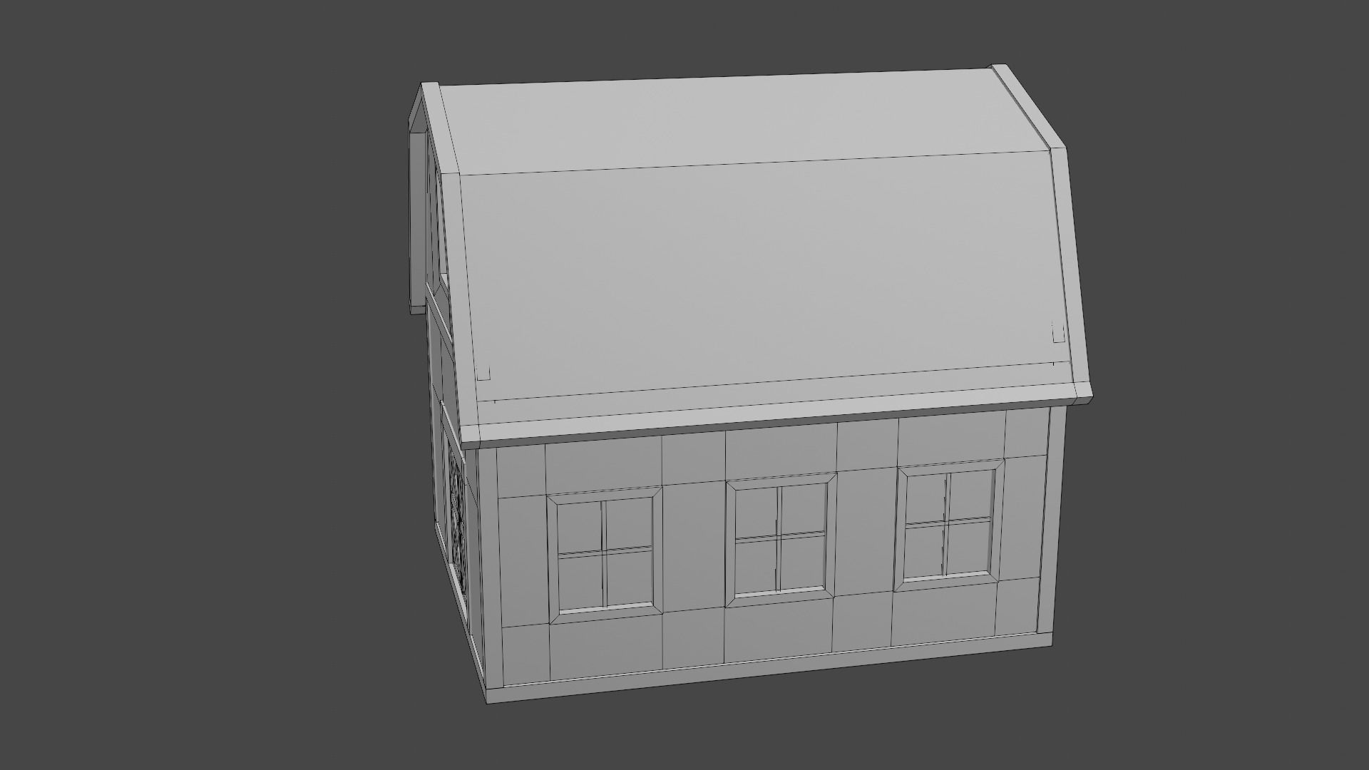 Rounded Barn Low-poly 3D model_12