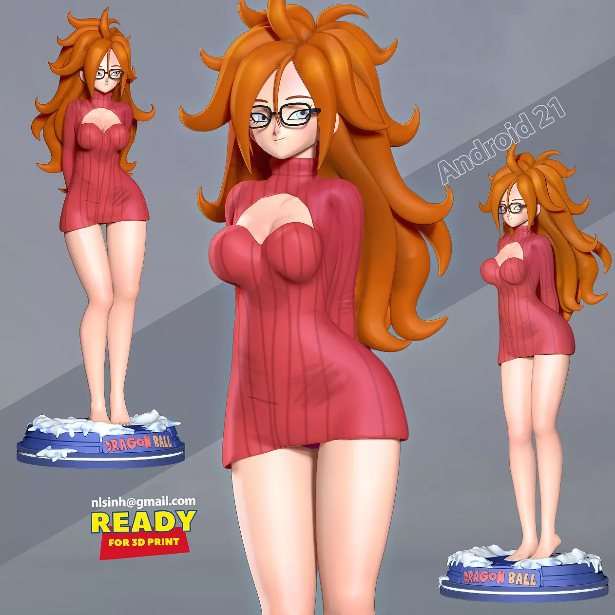 Android 21 - Dragon Ball Fanart 3D print model_0