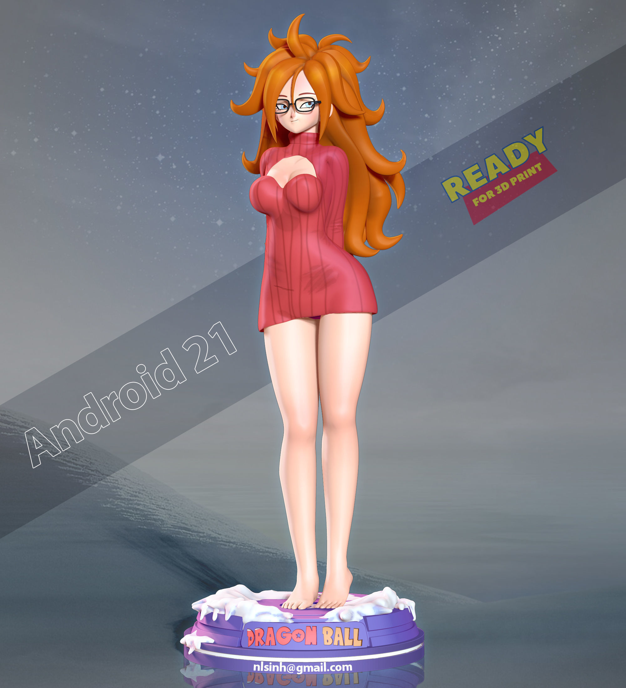Android 21 - Dragon Ball Fanart 3D print model_5