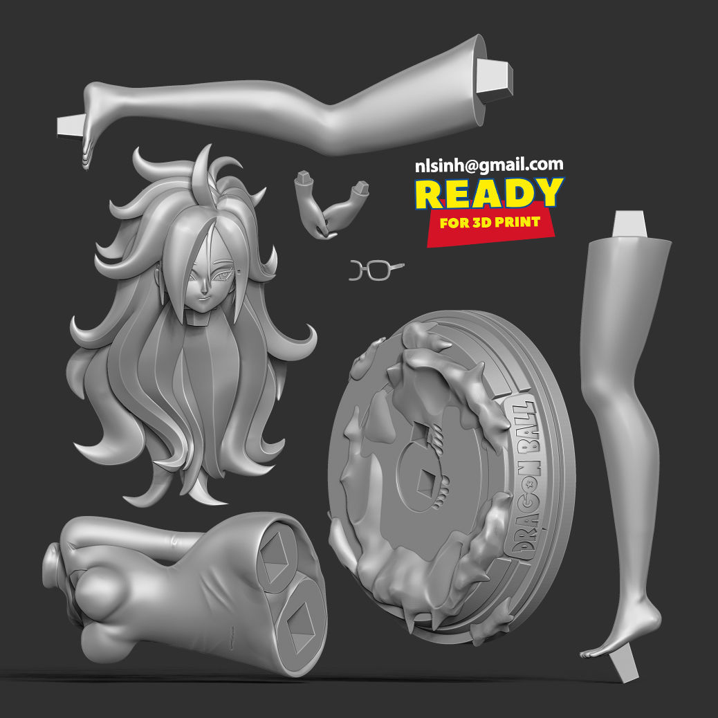 Android 21 - Dragon Ball Fanart 3D print model_2