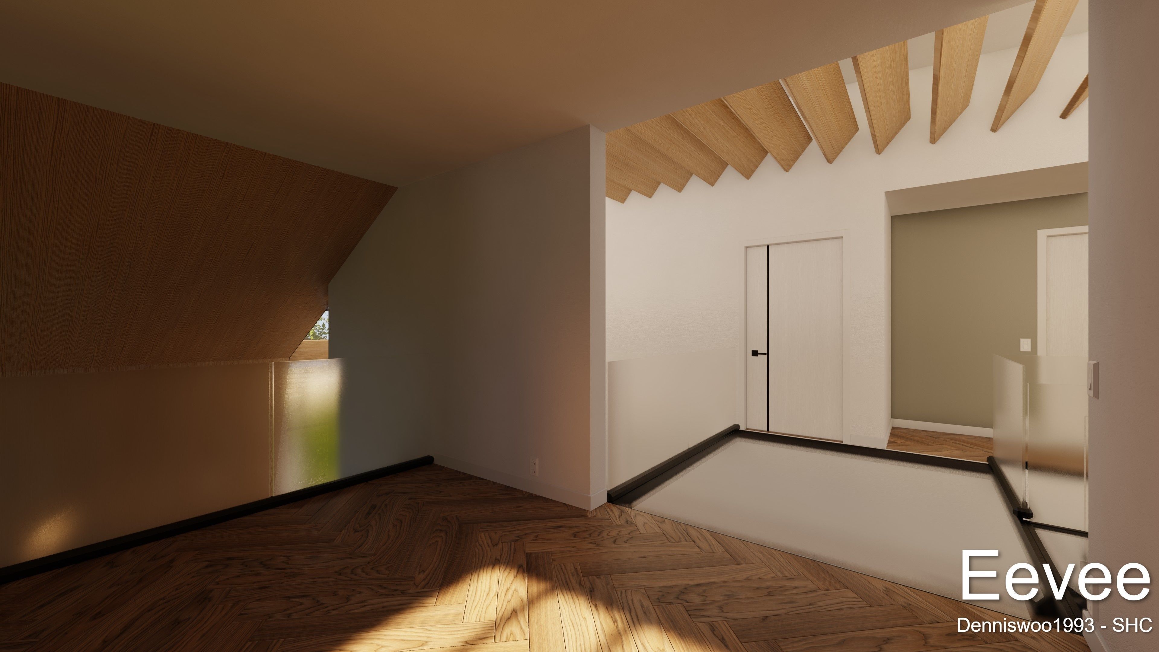 Modern villa 2021 Blender Eevee and Cycles 3 without furniture Low-poly 3D model_37