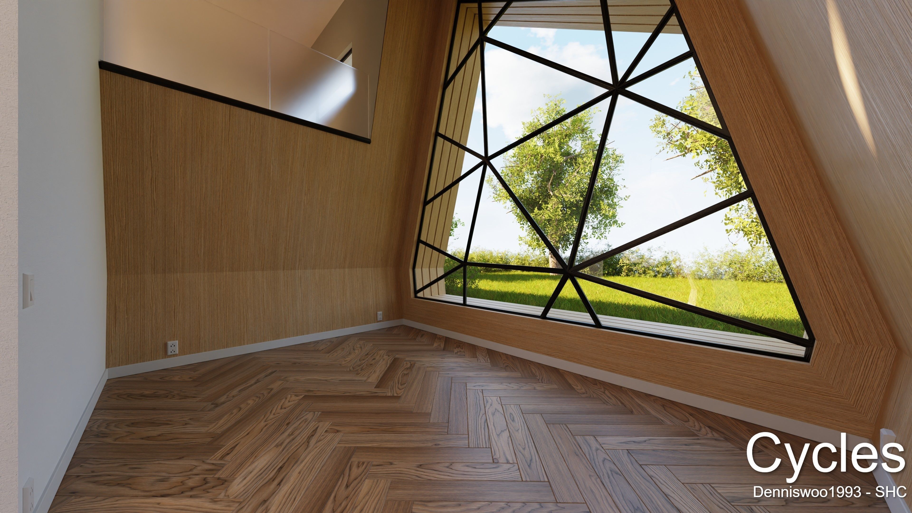 Modern villa 2021 Blender Eevee and Cycles 3 without furniture Low-poly 3D model_18