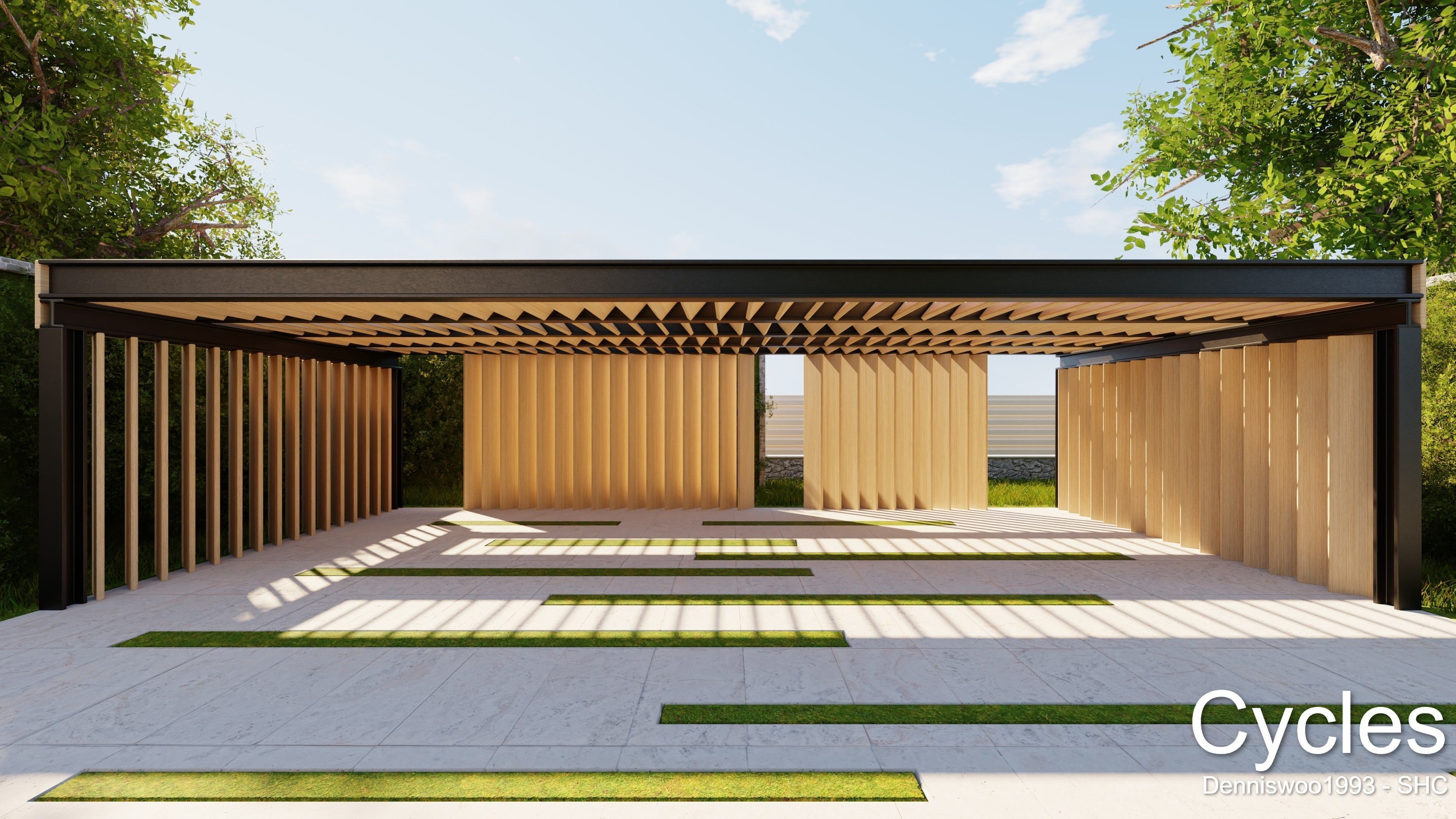 Modern villa 2021 Blender Eevee and Cycles 3 without furniture Low-poly 3D model_15